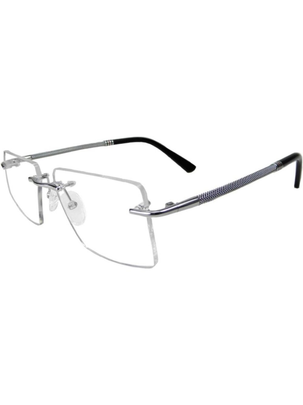 Lightweight Rimless Square Titanium Eyeglasses Frames for Men & Women